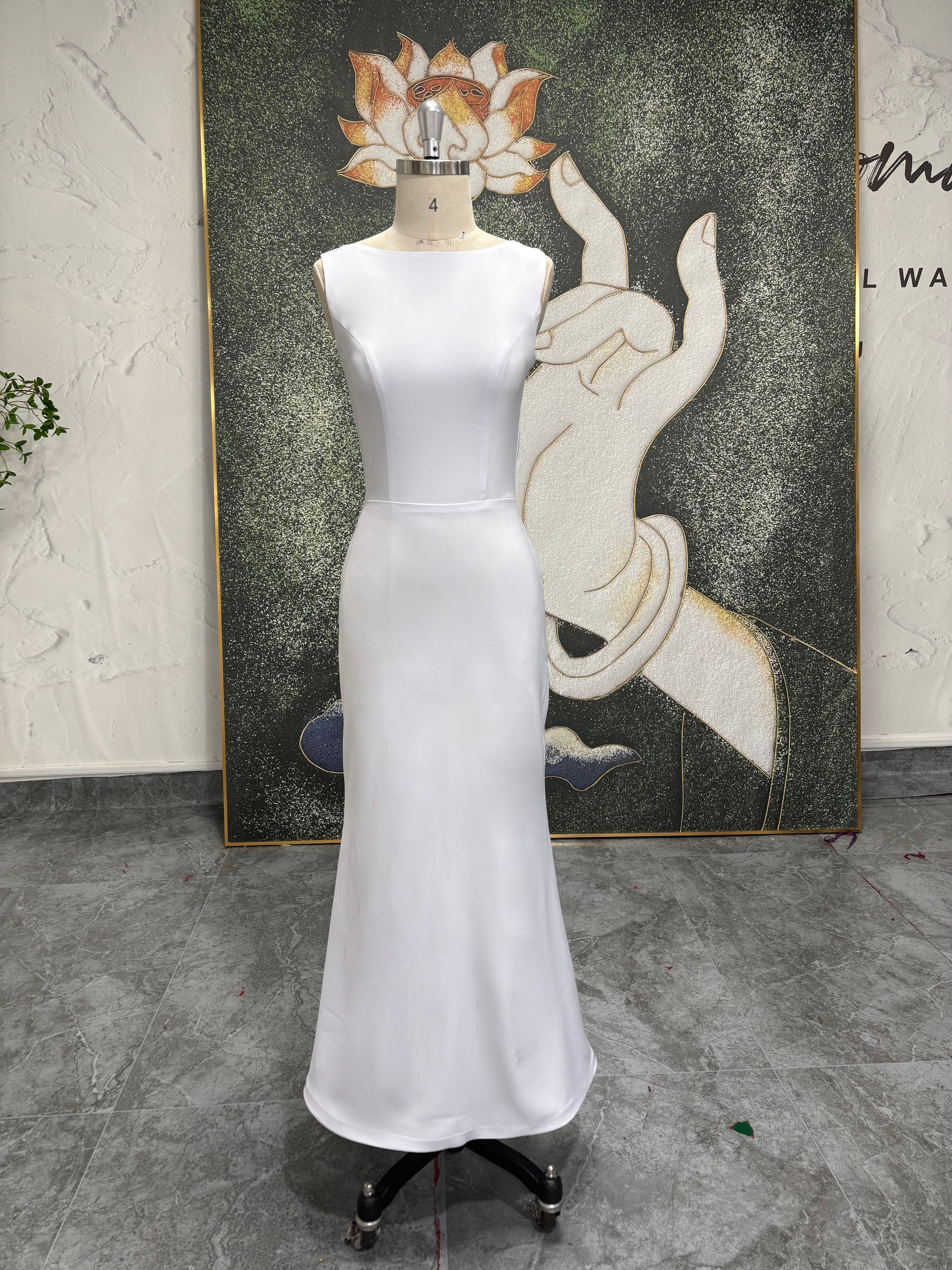 Sexy Low Back Informal Wedding Dress