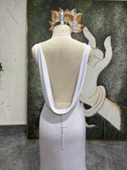 Sexy Low Back Informal Wedding Dress