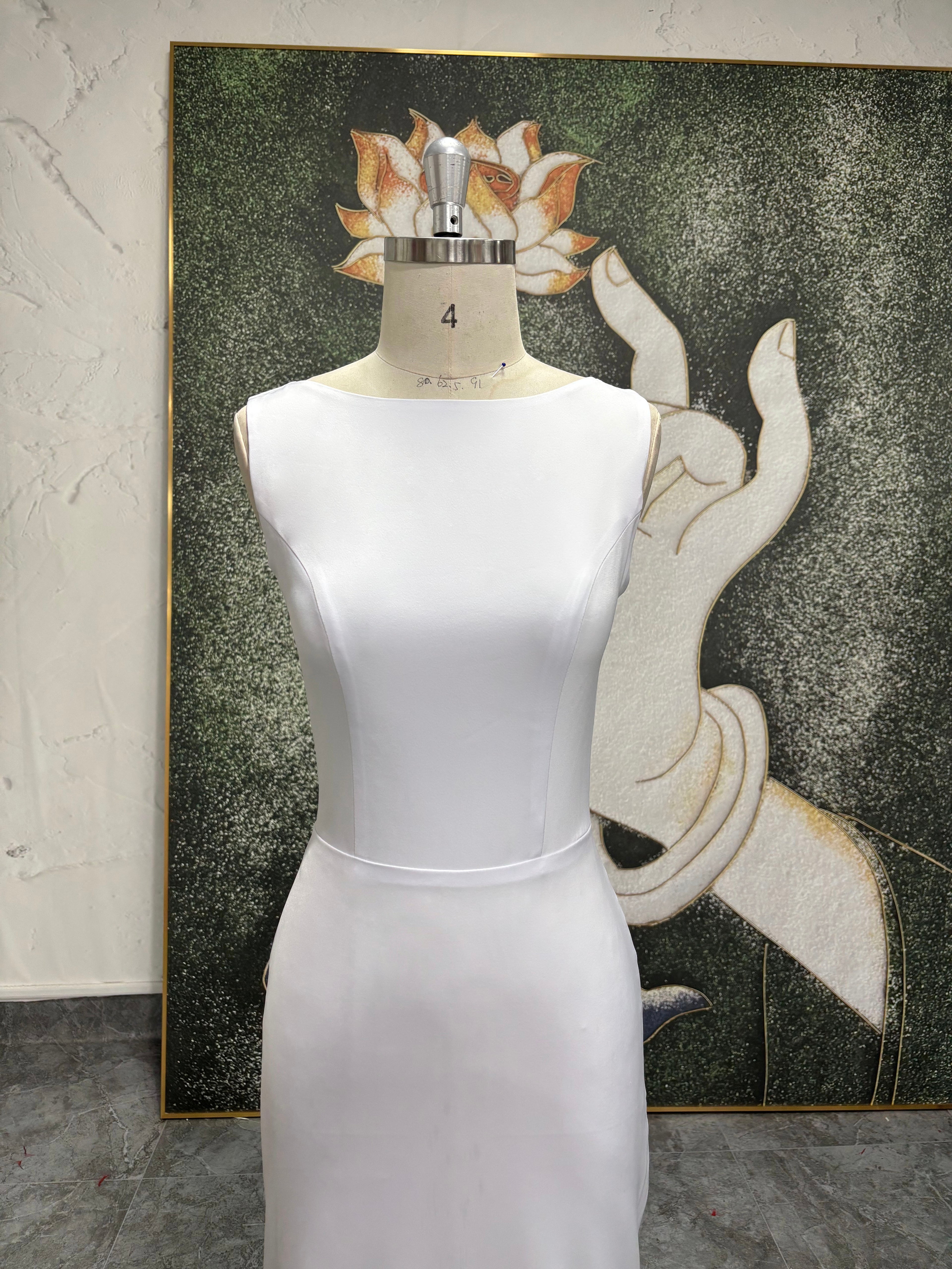 Sexy Low Back Informal Wedding Dress