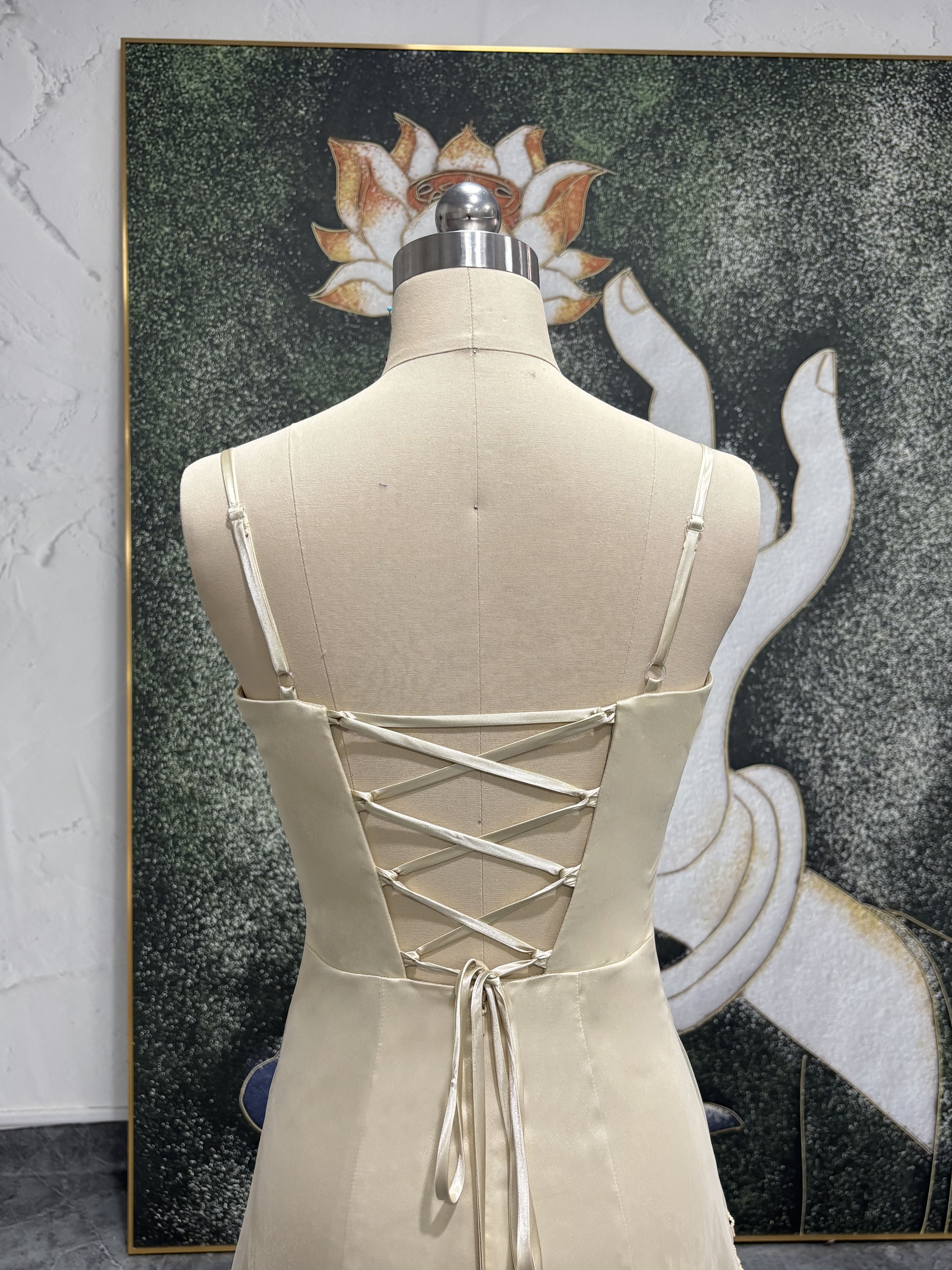 Criss Cross Yellow Party Dress