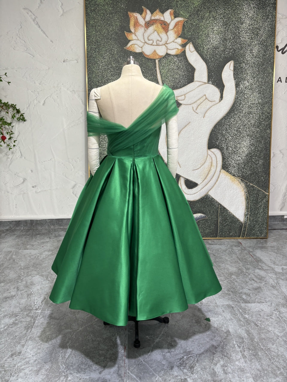 Simple Green Long Prom Dress
