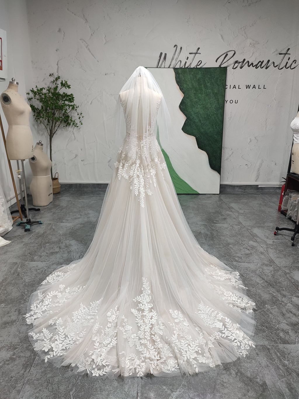Lace Colorful Summer Wedding Dress