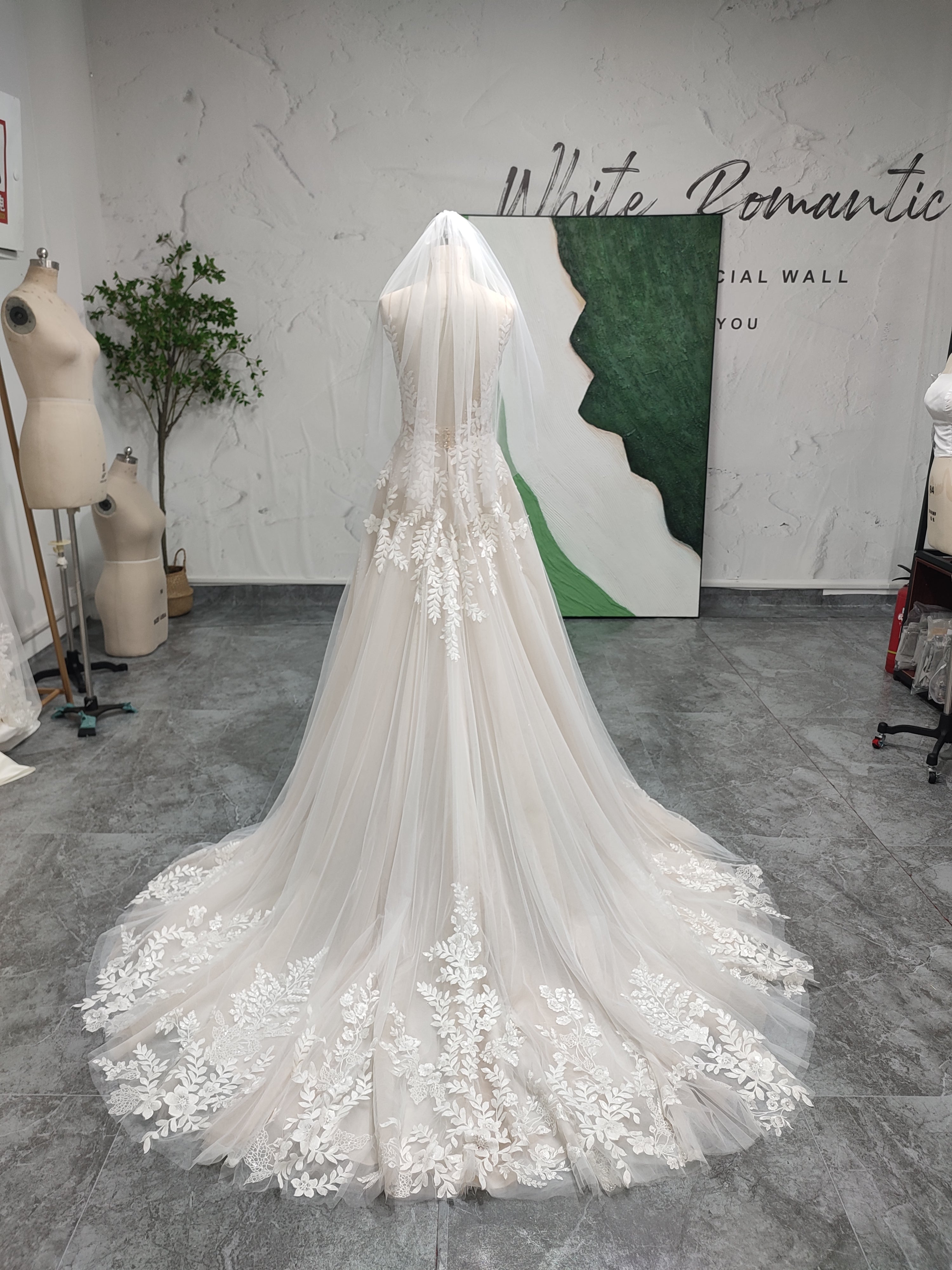 Lace Colorful Summer Wedding Dress