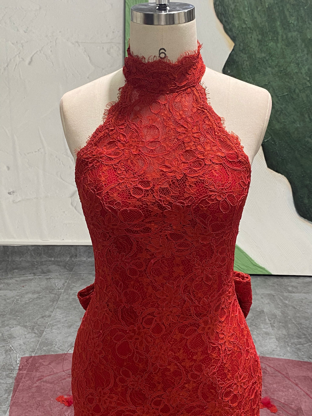 Mermaid High Neck Wedding Dress