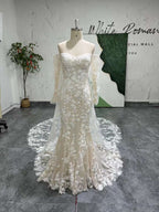 Mermaid Long Sleeve Lace Wedding Dress