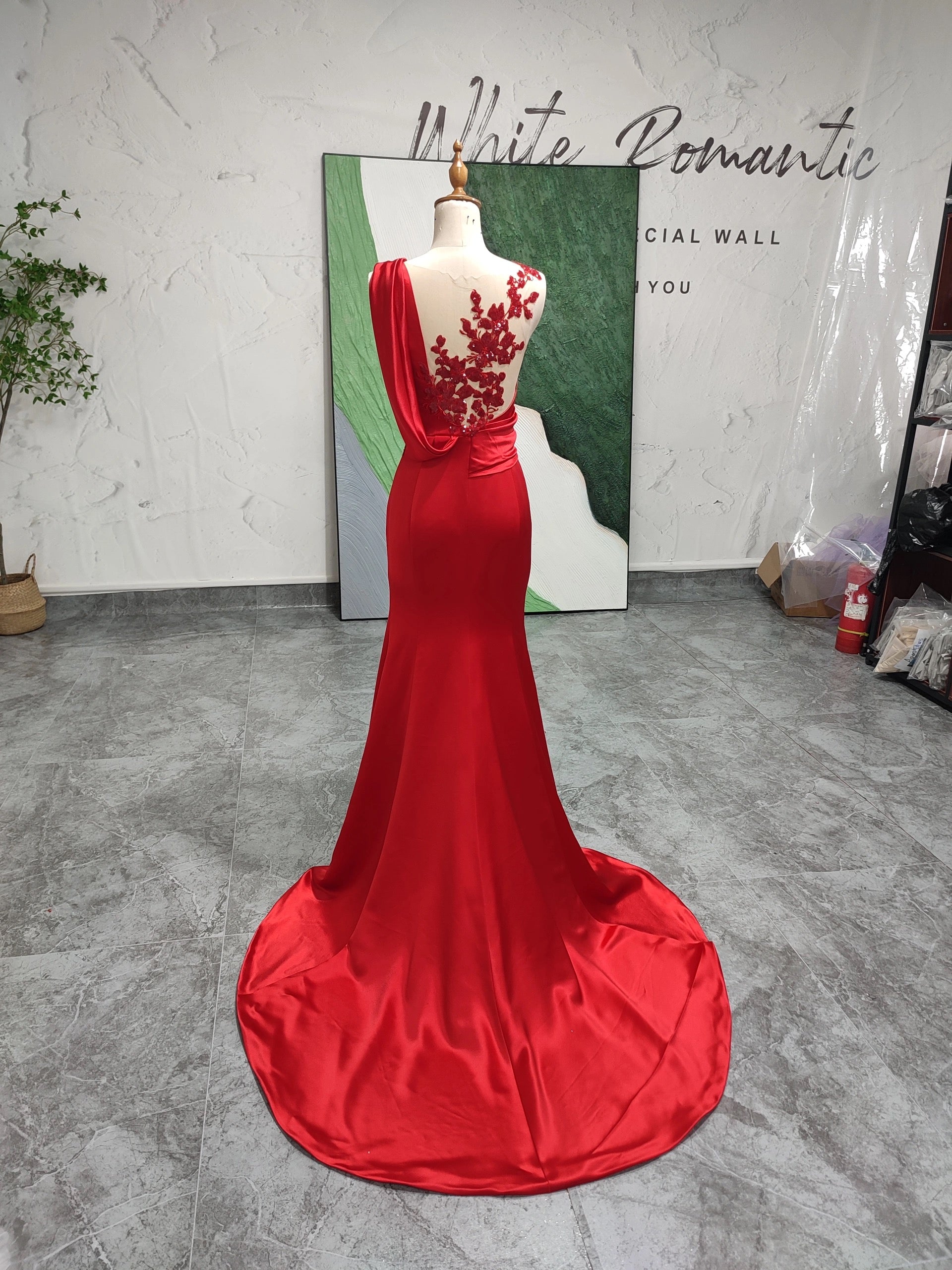 Mermaid Sexy Red Wedding Dress