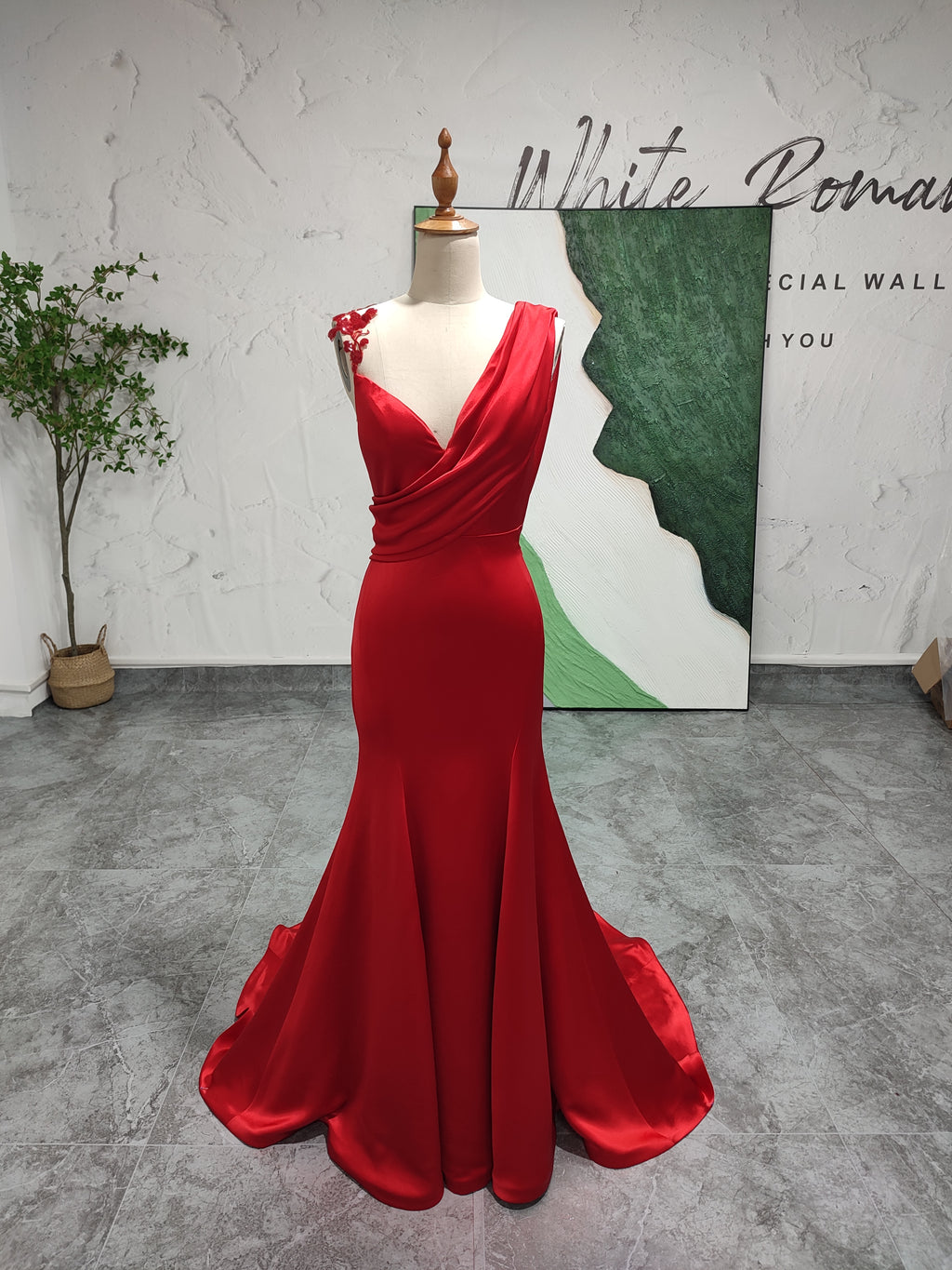 Mermaid Sexy Red Wedding Dress