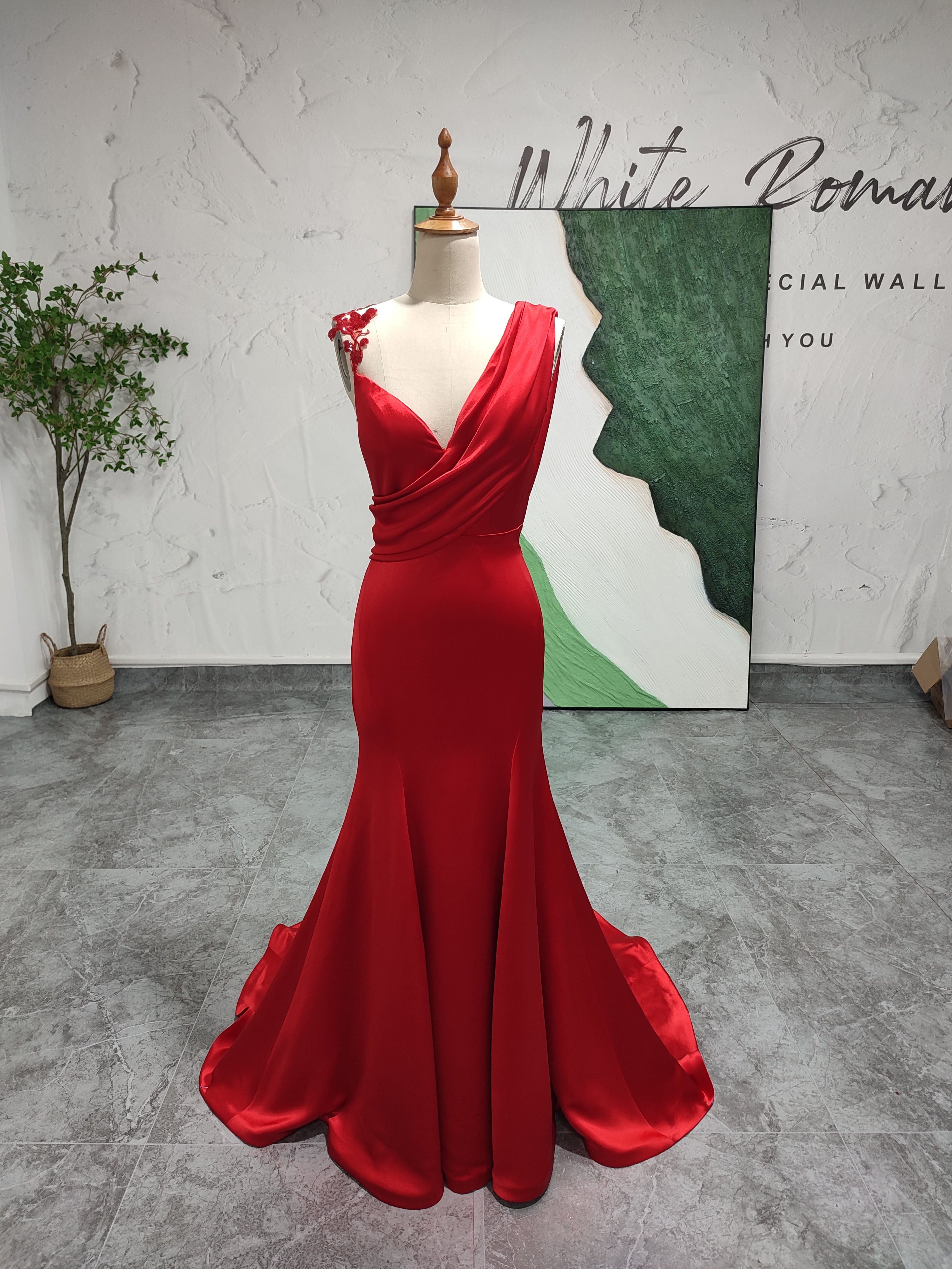 Mermaid Sexy Red Wedding Dress
