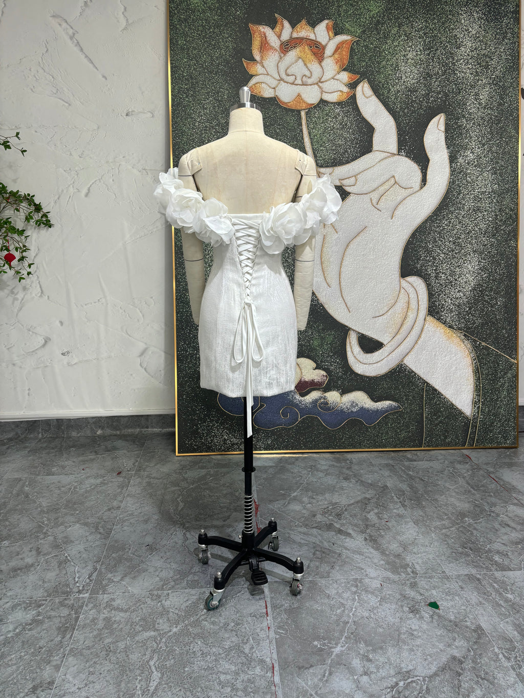 Off-Shoulder Short Wedding Dress