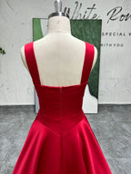 Red Backless 90s Party Dress