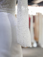 Sexy Long Sleeve Sequins Wedding Dress