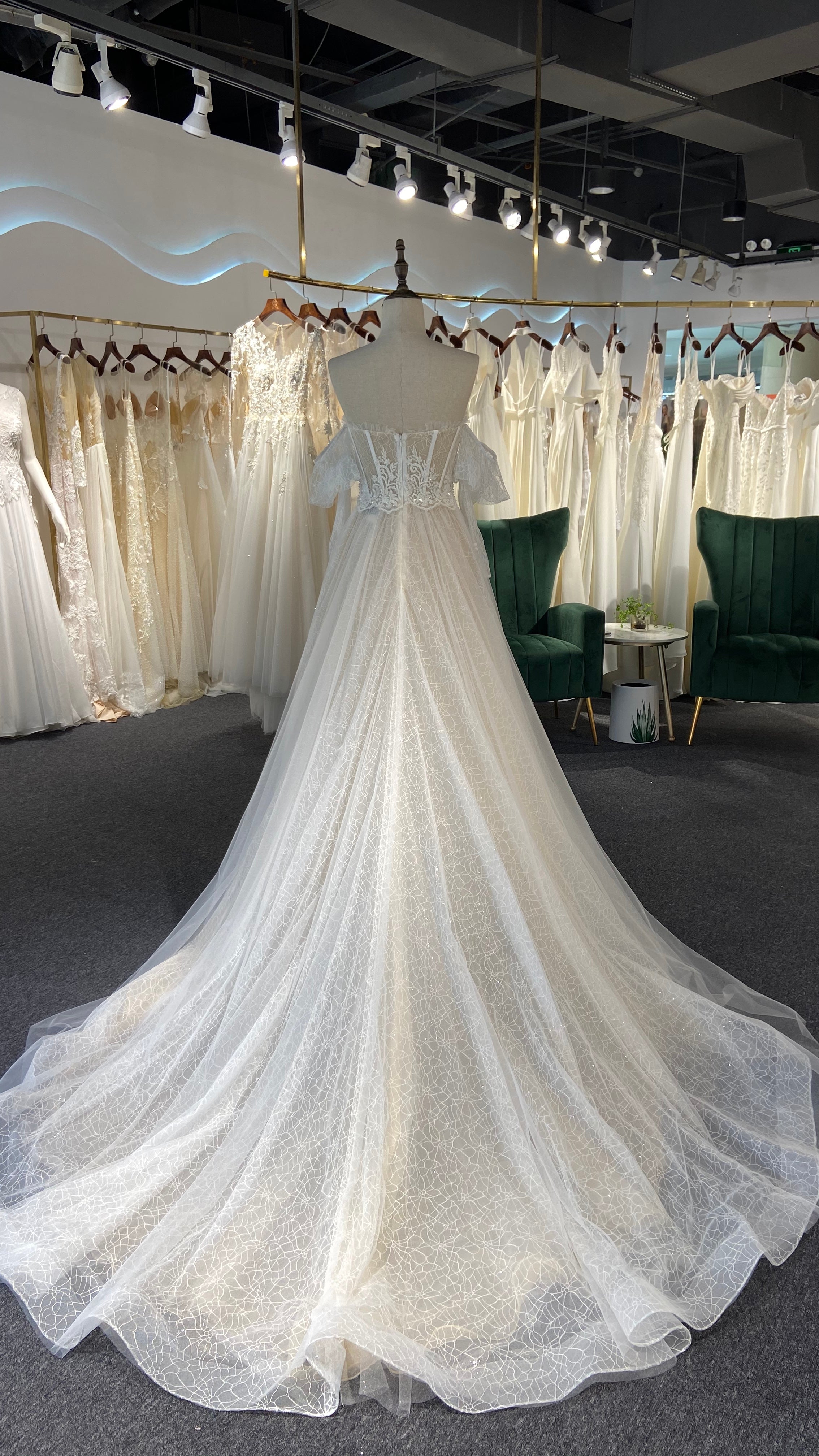 Sexy Off Shoulder Long Sleeve Wedding Dress