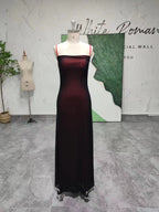 Simple Square Neckline Vintage Prom Dress