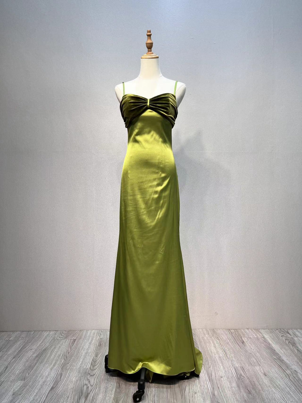 Spaghetti Straps Lemon Prom Dress