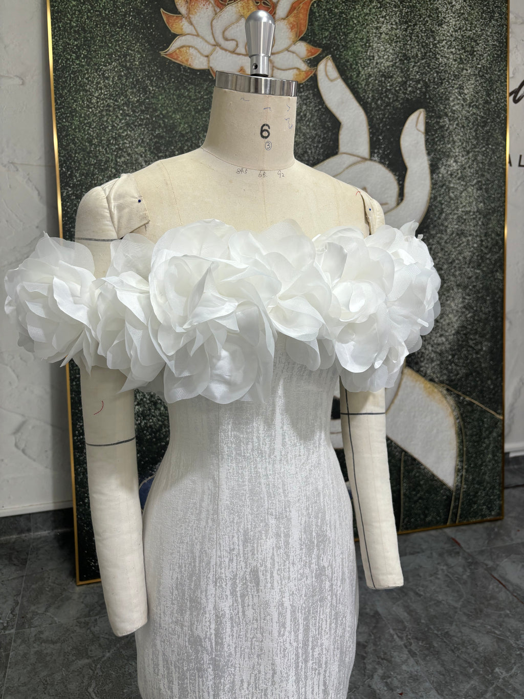 Stereo Petal Short Wedding Dress