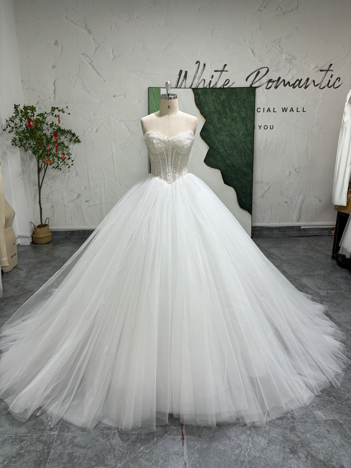 Strapless Hand-Beaded Wedding Dress