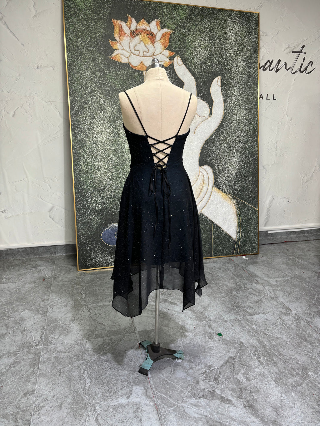 Vintage Short Sparkle Black And Green Homecoming Dress