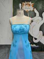 Vintage Square Neckline Lace Prom Dress