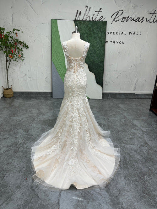mermaid lace wedding dress