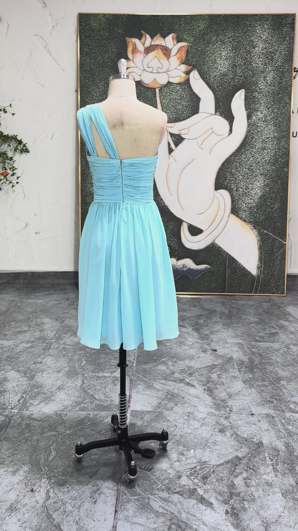 Chic One Shoulder Short Bridesmaid Dress