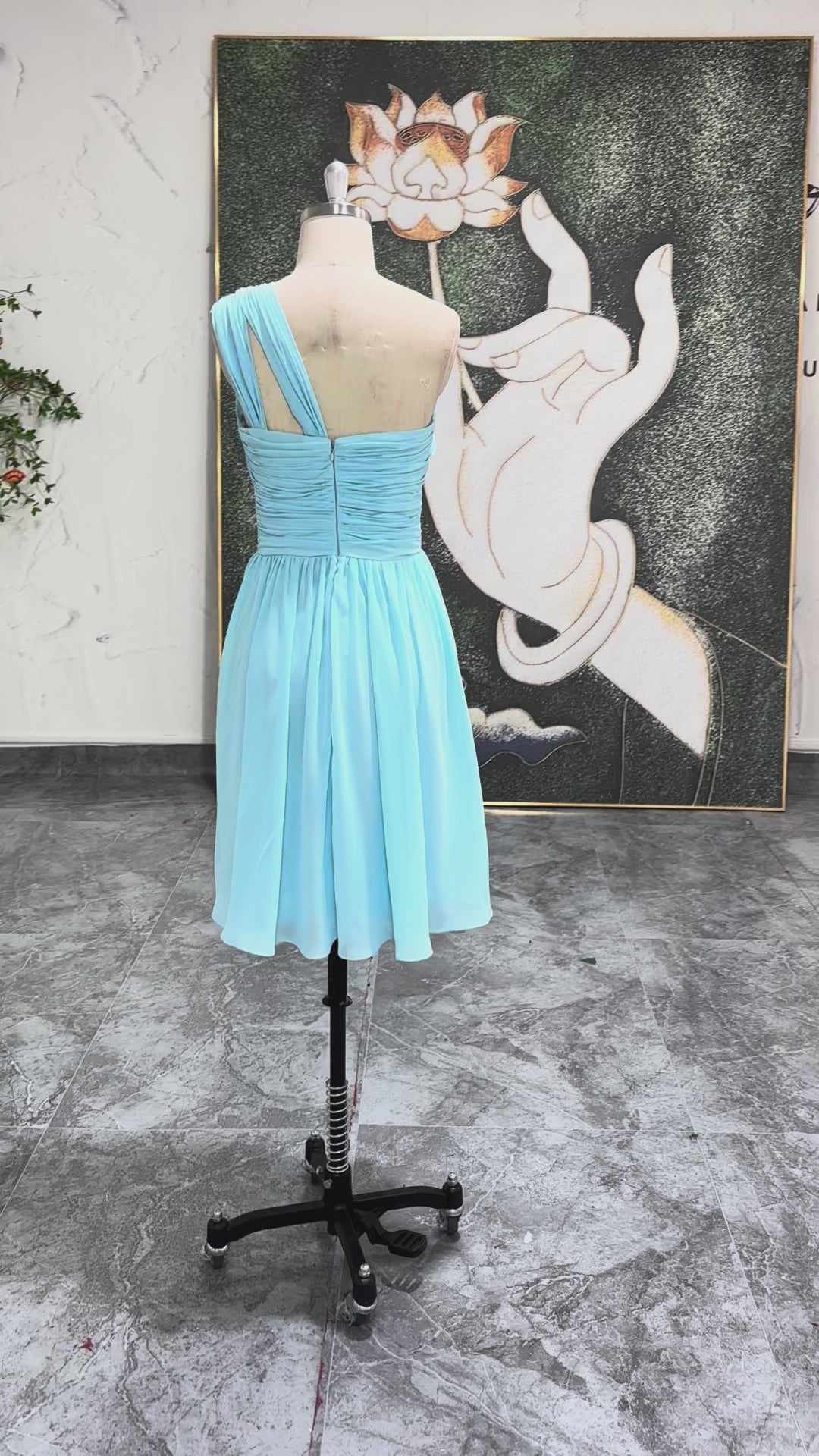 Chic One Shoulder Short Bridesmaid Dress