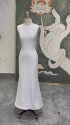 Sexy Low Back Informal Wedding Dress