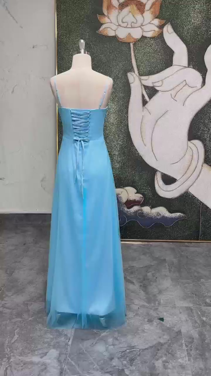 Spaghetti Straps Vintage Prom Dress